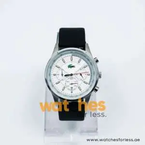 Lacoste Men’s Quartz Black Silicone Strap White Dial 44mm Watch 2010457 UAE DUBAI AJMAN SHARJAH ABU DHABI RAS AL KHAIMA UMM UL QUWAIN ALAIN FUJAIRAH