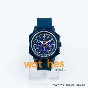 Lacoste Men’s Quartz Blue Silicone Strap Blue Dial 44mm Watch 2010671 UAE DUBAI AJMAN SHARJAH ABU DHABI RAS AL KHAIMA UMM UL QUWAIN ALAIN FUJAIRAH