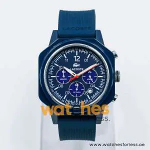 Lacoste Men’s Quartz Blue Silicone Strap Blue Dial 44mm Watch 2010671 UAE DUBAI AJMAN SHARJAH ABU DHABI RAS AL KHAIMA UMM UL QUWAIN ALAIN FUJAIRAH