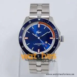 Lacoste Men’s Quartz Silver Stainless Steel Blue Dial 44mm Watch 2010701 UAE DUBAI AJMAN SHARJAH ABU DHABI RAS AL KHAIMA UMM UL QUWAIN ALAIN FUJAIRAH