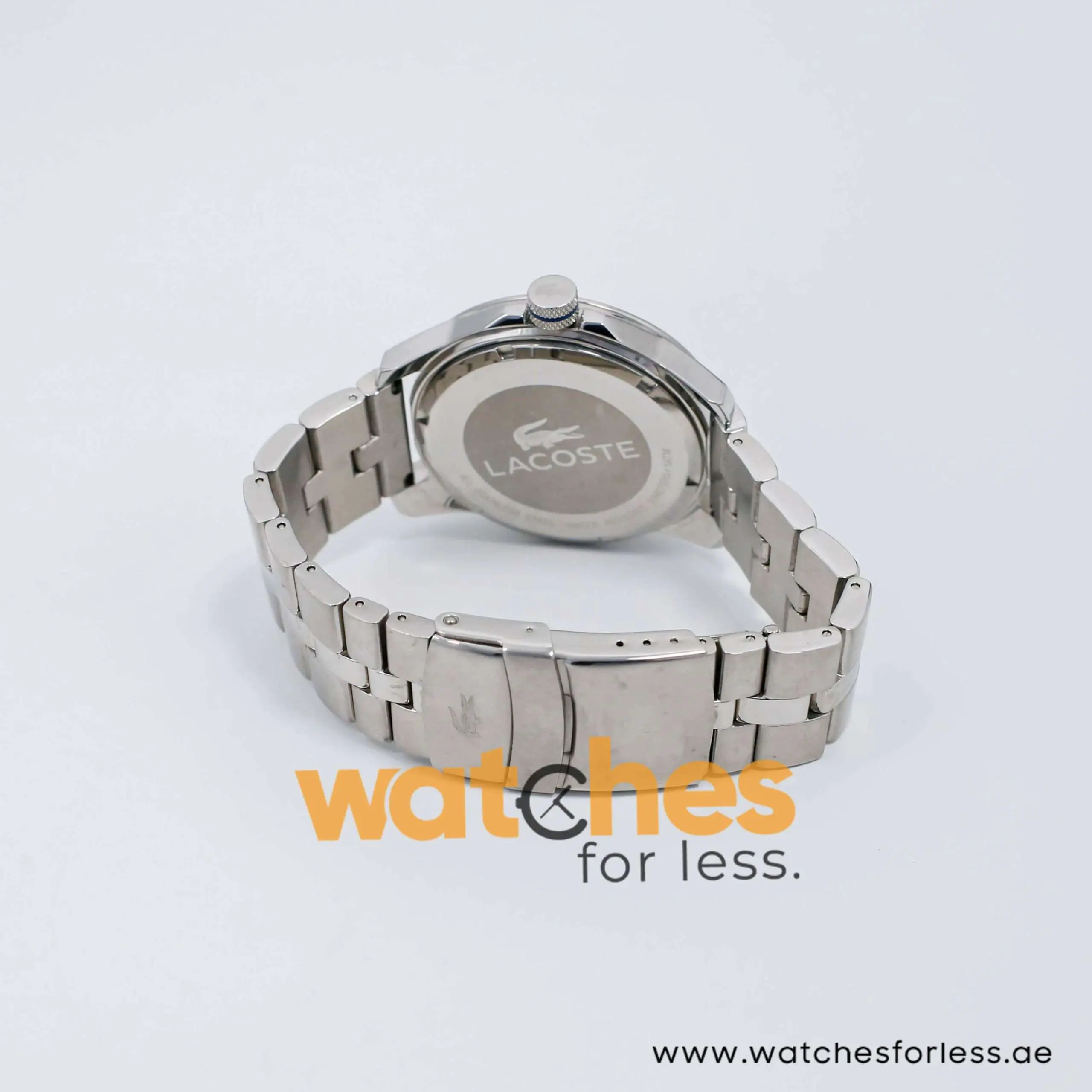 Lacoste Men’s Quartz Silver Stainless Steel Blue Dial 44mm Watch 2010701 UAE DUBAI AJMAN SHARJAH ABU DHABI RAS AL KHAIMA UMM UL QUWAIN ALAIN FUJAIRAH