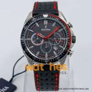 Festina Men’s Quartz Black Leather Strap Black Dial 44mm Watch F20377/2 UAE DUBAI AJMAN SHARJAH ABU DHABI RAS AL KHAIMA UMM UL QUWAIN ALAIN FUJAIRAH