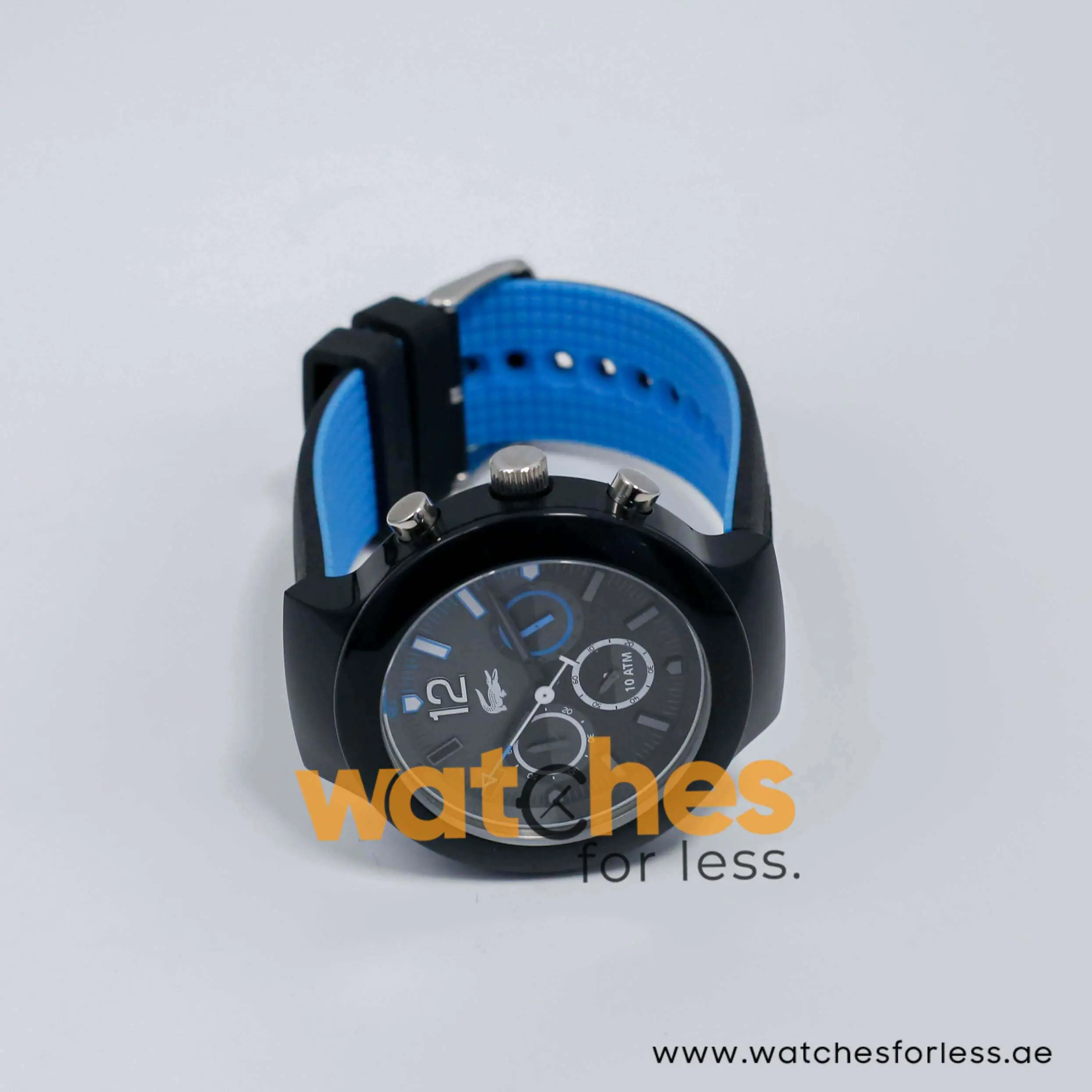 Lacoste Men’s Quartz Black Silicone Strap Grey & Black Dial 44mm Watch 2010706 UAE DUBAI AJMAN SHARJAH ABU DHABI RAS AL KHAIMA UMM UL QUWAIN ALAIN FUJAIRAH