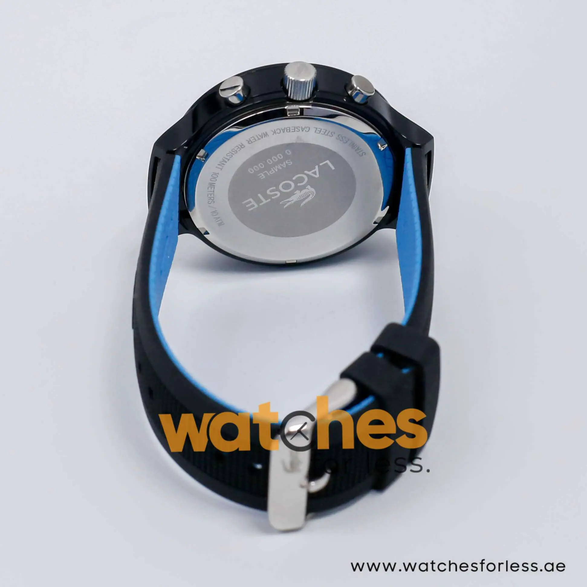 Lacoste Men’s Quartz Black Silicone Strap Grey & Black Dial 44mm Watch 2010706 UAE DUBAI AJMAN SHARJAH ABU DHABI RAS AL KHAIMA UMM UL QUWAIN ALAIN FUJAIRAH