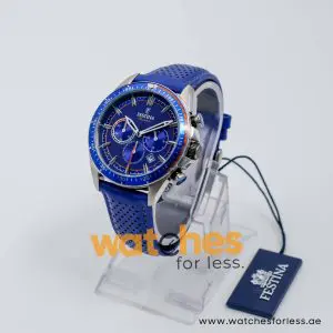 Festina Men’s Quartz Navy Blue Leather Strap Navy Blue Dial 44mm Watch F20377/4 UAE DUBAI AJMAN SHARJAH ABU DHABI RAS AL KHAIMA UMM UL QUWAIN ALAIN FUJAIRAH