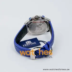 Festina Men’s Quartz Navy Blue Leather Strap Navy Blue Dial 44mm Watch F20377/4 UAE DUBAI AJMAN SHARJAH ABU DHABI RAS AL KHAIMA UMM UL QUWAIN ALAIN FUJAIRAH