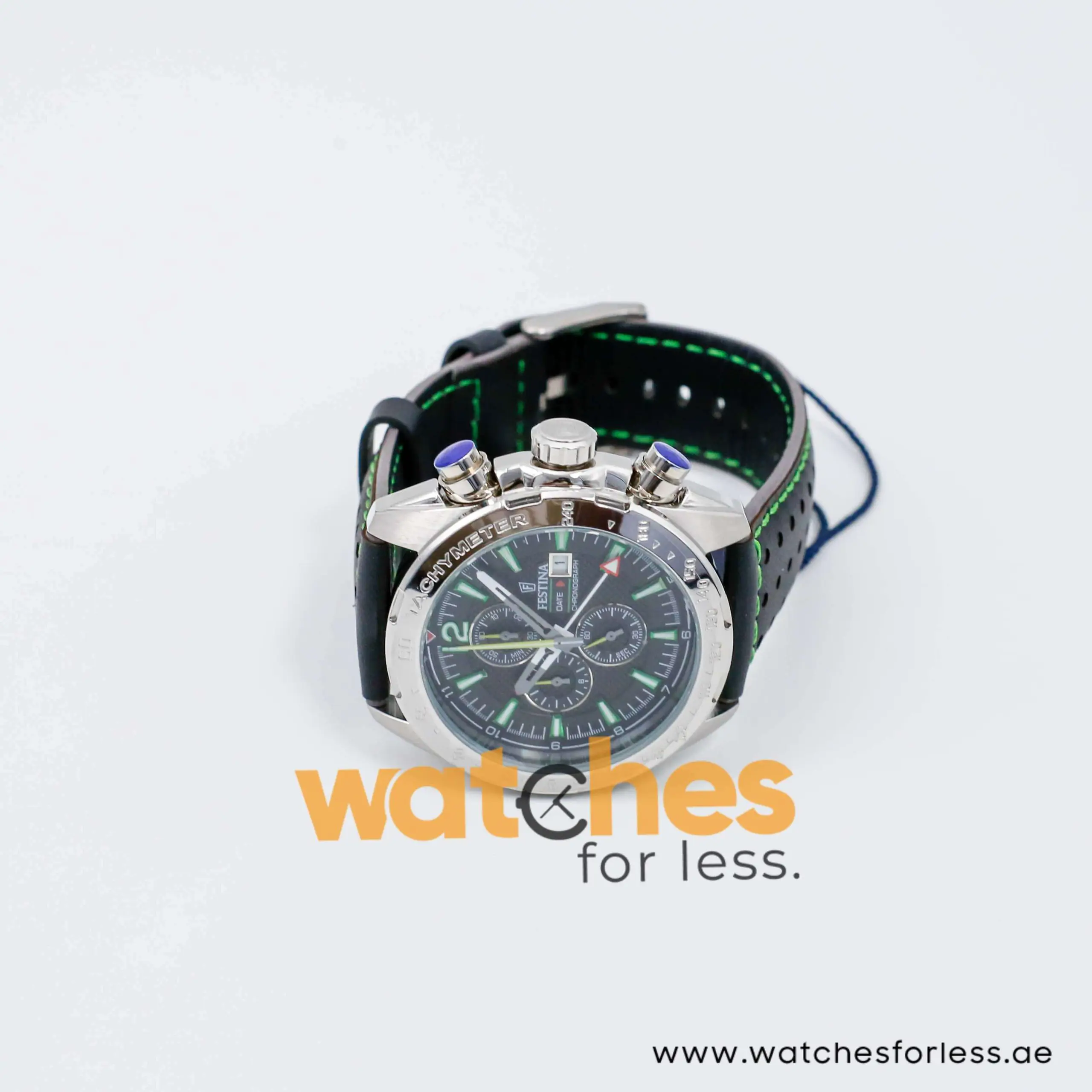 Festina Men’s Quartz Black Leather Strap Black Dial 44mm Watch F20440 UAE DUBAI AJMAN SHARJAH ABU DHABI RAS AL KHAIMA UMM UL QUWAIN ALAIN FUJAIRAH