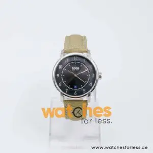 Hugo Boss Men’s Quartz Sage Green Nylon Strap Black Dial 40mm Watch HB.38.1.14.2061 UAE DUBAI AJMAN SHARJAH ABU DHABI RAS AL KHAIMA UMM UL QUWAIN ALAIN FUJAIRAH