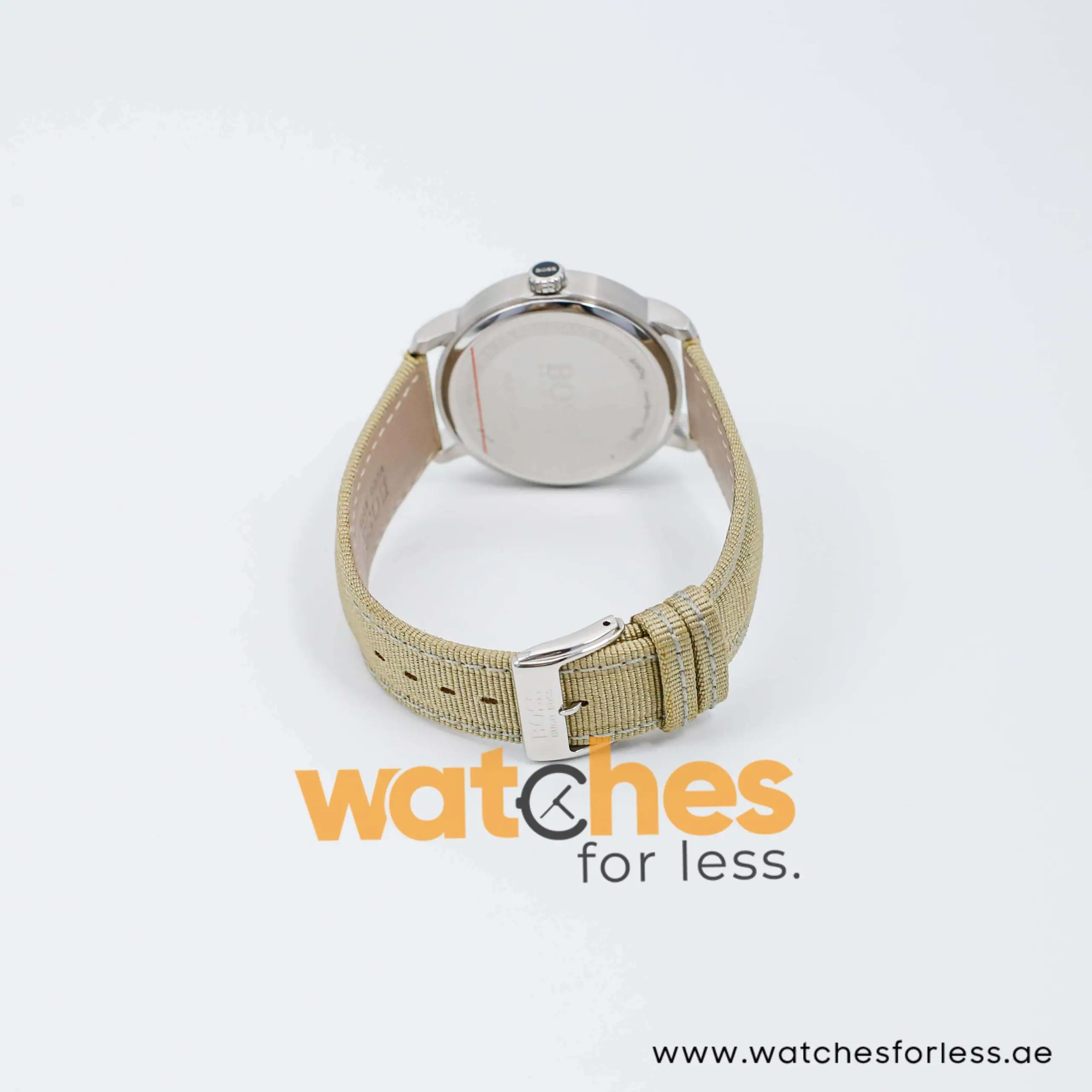 Hugo Boss Men’s Quartz Sage Green Nylon Strap Black Dial 40mm Watch HB.38.1.14.2061 UAE DUBAI AJMAN SHARJAH ABU DHABI RAS AL KHAIMA UMM UL QUWAIN ALAIN FUJAIRAH