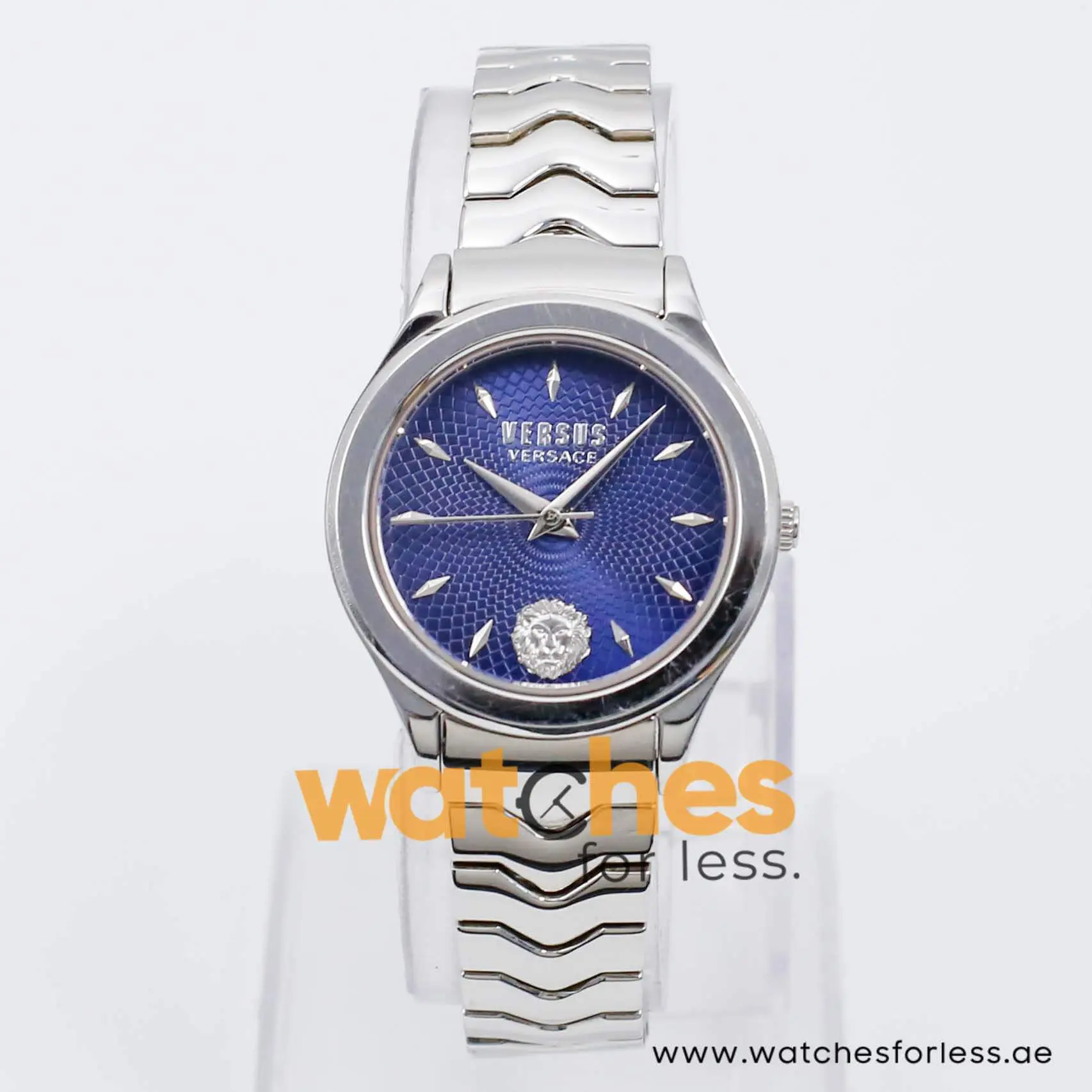 Versus by Versace Women’s Quartz Silver Stainless Steel Blue Dial 34mm Watch VSP563017 UAE DUBAI AJMAN SHARJAH ABU DHABI RAS AL KHAIMA UMM UL QUWAIN ALAIN FUJAIRAH
