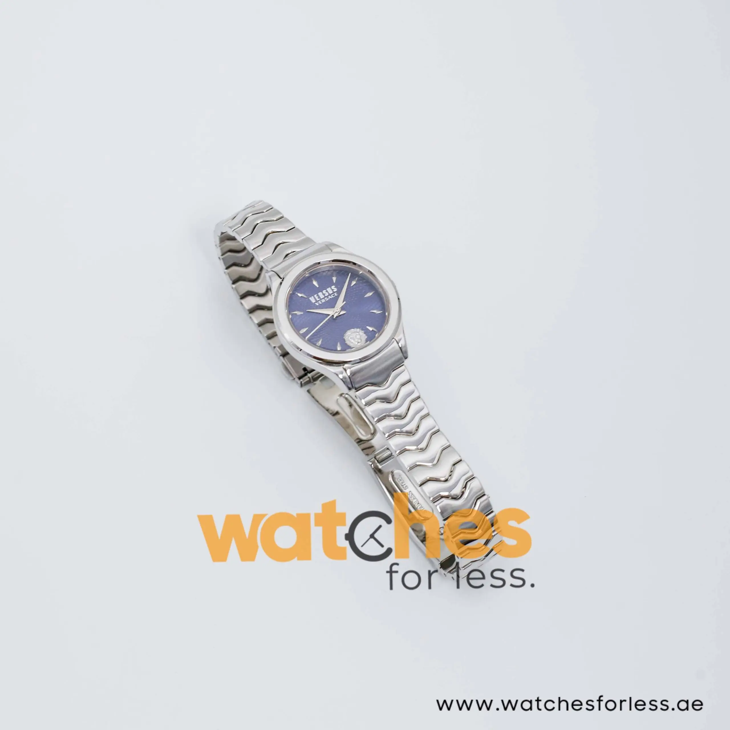 Versus by Versace Women’s Quartz Silver Stainless Steel Blue Dial 34mm Watch VSP563017 UAE DUBAI AJMAN SHARJAH ABU DHABI RAS AL KHAIMA UMM UL QUWAIN ALAIN FUJAIRAH
