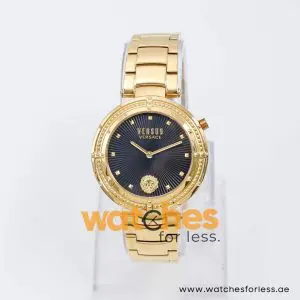 Versus by Versace Women’s Quartz Gold Stainless Steel Black Dial 38mm Watch VSP369016 UAE DUBAI AJMAN SHARJAH ABU DHABI RAS AL KHAIMA UMM UL QUWAIN ALAIN FUJAIRAH