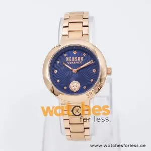Versus By Versace Women’s Quartz Rose Gold Stainless Steel Blue Dial 36mm Watch SCD130012 UAE DUBAI AJMAN SHARJAH ABU DHABI RAS AL KHAIMA UMM UL QUWAIN ALAIN FUJAIRAH