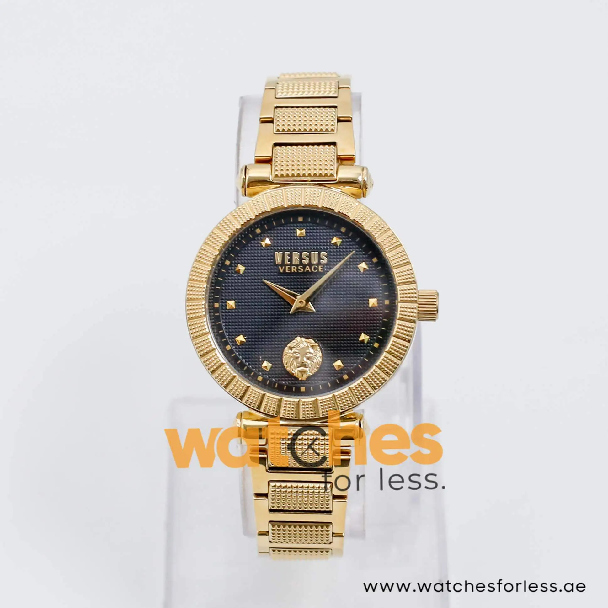 Versus Versace Women’s Quartz Gold Stainless Steel Black Dial 36mm Watch VSP717523 UAE DUBAI AJMAN SHARJAH ABU DHABI RAS AL KHAIMA UMM UL QUWAIN ALAIN FUJAIRAH