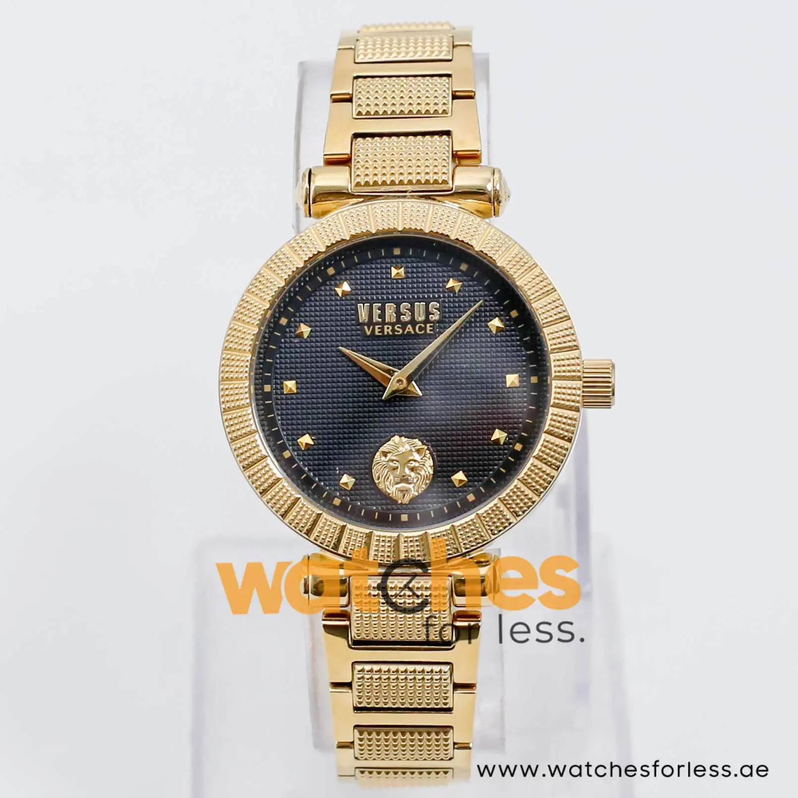 Versus Versace Women’s Quartz Gold Stainless Steel Black Dial 36mm Watch VSP717523 UAE DUBAI AJMAN SHARJAH ABU DHABI RAS AL KHAIMA UMM UL QUWAIN ALAIN FUJAIRAH