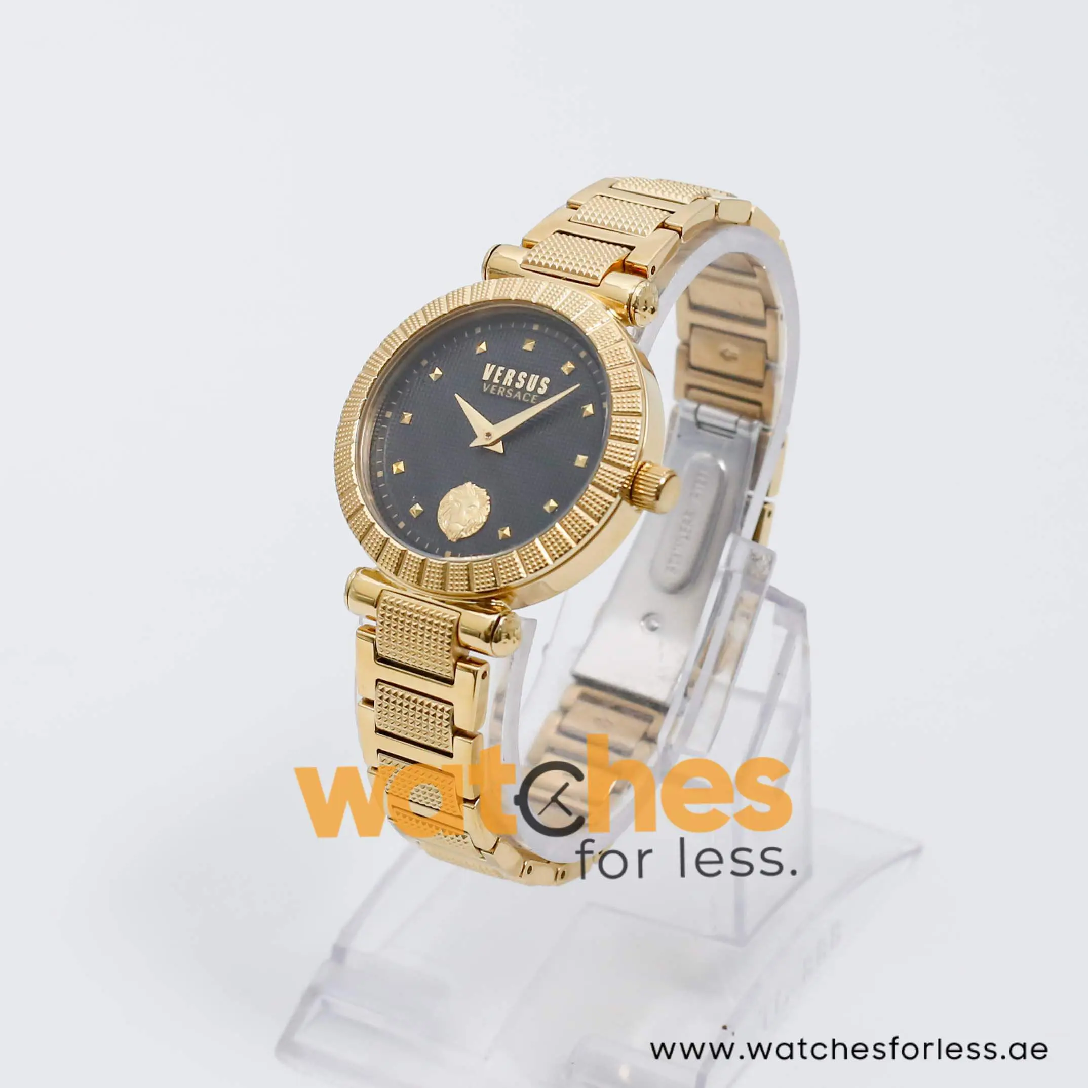 Versus Versace Women’s Quartz Gold Stainless Steel Black Dial 36mm Watch VSP717523 UAE DUBAI AJMAN SHARJAH ABU DHABI RAS AL KHAIMA UMM UL QUWAIN ALAIN FUJAIRAH