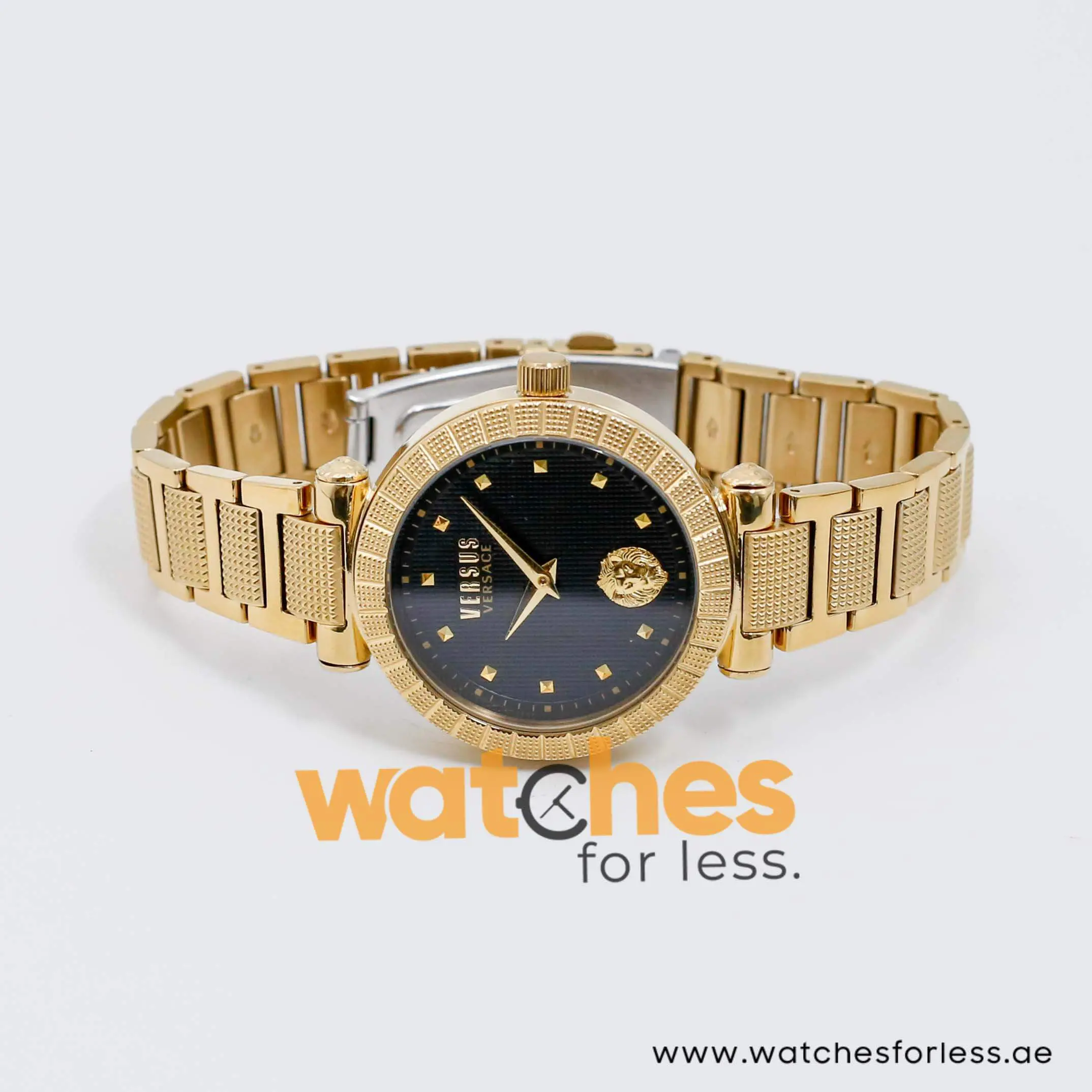 Versus Versace Women’s Quartz Gold Stainless Steel Black Dial 36mm Watch VSP717523 UAE DUBAI AJMAN SHARJAH ABU DHABI RAS AL KHAIMA UMM UL QUWAIN ALAIN FUJAIRAH