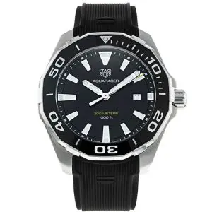 Tag Heuer Aquaracer Men’s Quartz Swiss Made Black Silicone Strap Black Dial 43mm Watch WAY101A.FT6141 UAE DUBAI AJMAN SHARJAH ABU DHABI RAS AL KHAIMA UMM UL QUWAIN ALAIN FUJAIRAH
