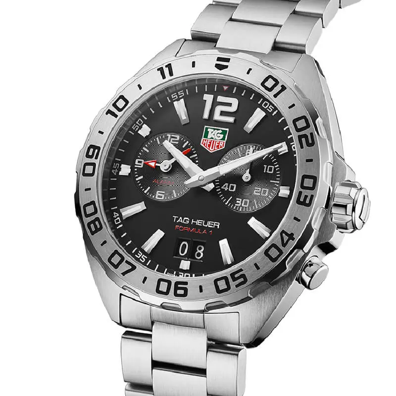 Tag Heuer Formula 1 Men’s Quartz Swiss Made Silver Stainless Steel Black Dial 41mm Watch WAZ111A.BA0875 UAE DUBAI AJMAN SHARJAH ABU DHABI RAS AL KHAIMA UMM UL QUWAIN ALAIN FUJAIRAH