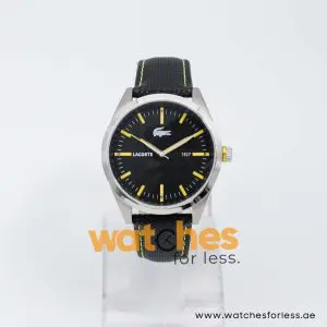 Lacoste Men’s Quartz Black Nylon Strap Black Dial 44mm Watch 2010596 UAE DUBAI AJMAN SHARJAH ABU DHABI RAS AL KHAIMA UMM UL QUWAIN ALAIN FUJAIRAH