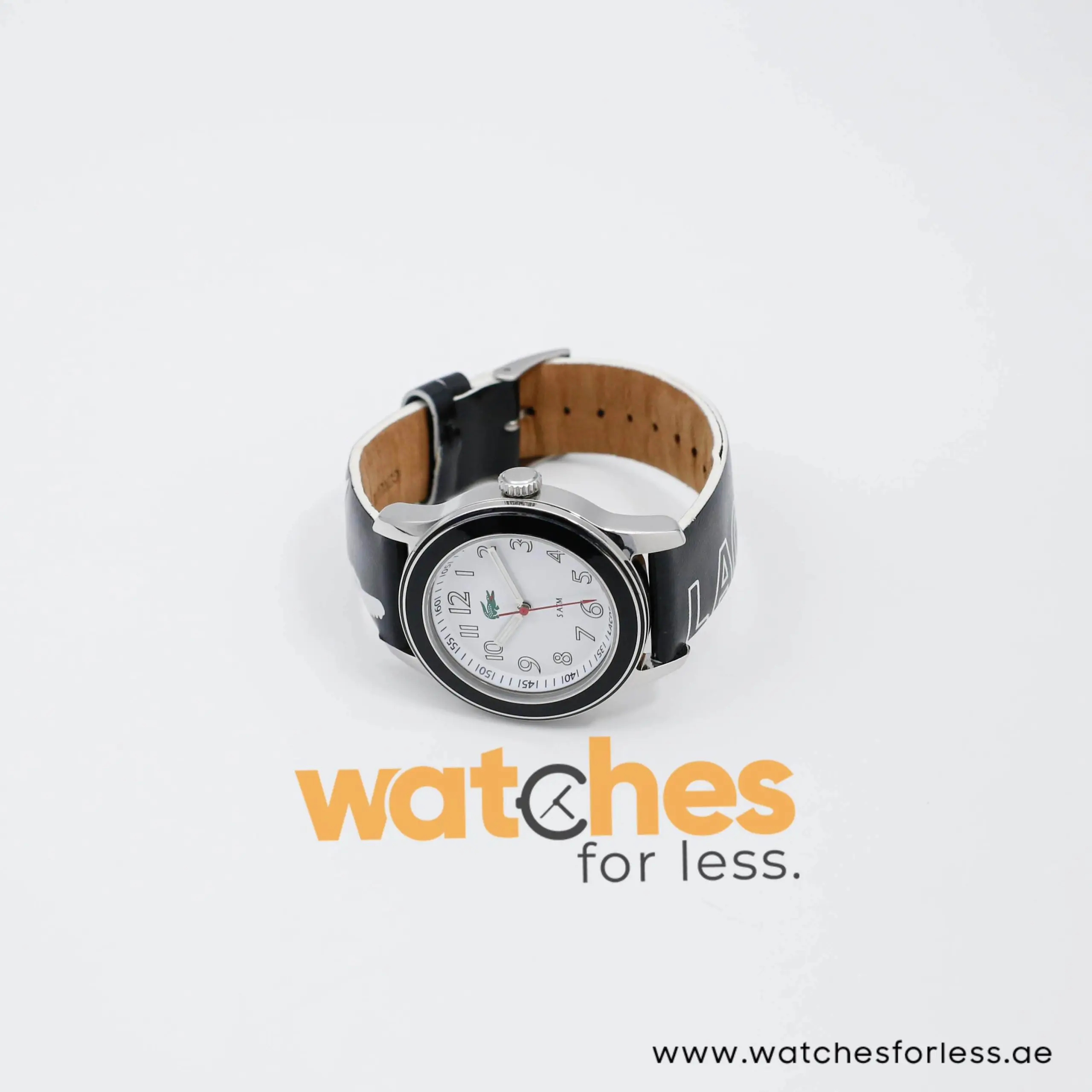 Lacoste Women’s Quartz Black & White Leather Strap White Dial 38mm Watch 2000516 UAE DUBAI AJMAN SHARJAH ABU DHABI RAS AL KHAIMA UMM UL QUWAIN ALAIN FUJAIRAH