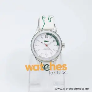 Lacoste Women’s Quartz Green & White Leather Strap White Dial 39mm Watch 2000830 UAE DUBAI AJMAN SHARJAH ABU DHABI RAS AL KHAIMA UMM UL QUWAIN ALAIN FUJAIRAH