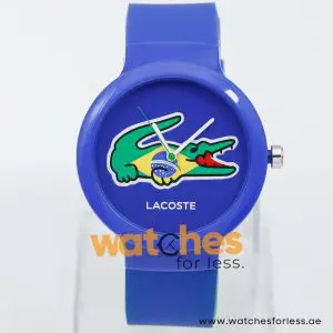 Lacoste Kids Quartz Blue & Green Silicone Strap Blue Dial 40mm Watch 2020069 UAE DUBAI AJMAN SHARJAH ABU DHABI RAS AL KHAIMA UMM UL QUWAIN ALAIN FUJAIRAH