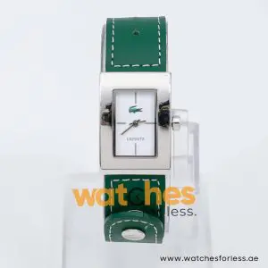 Lacoste Women’s Quartz Green Leather Strap White Dial 21mm Watch 2000657