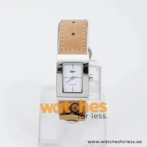 Lacoste Women’s Quartz Camel Leather Strap White Dial 21mm Watch 2000571/1 UAE DUBAI AJMAN SHARJAH ABU DHABI RAS AL KHAIMA UMM UL QUWAIN ALAIN FUJAIRAH