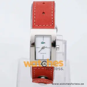 Lacoste Women’s Quartz Red Leather Strap White Dial 21mm Watch 2000657/3 UAE DUBAI AJMAN SHARJAH ABU DHABI RAS AL KHAIMA UMM UL QUWAIN ALAIN FUJAIRAH