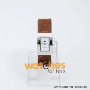 Lacoste Women’s Quartz Brown Leather Strap White Dial 21mm Watch 2000570/1 UAE DUBAI AJMAN SHARJAH ABU DHABI RAS AL KHAIMA UMM UL QUWAIN ALAIN FUJAIRAH