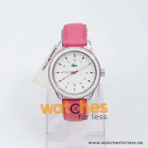 Lacoste Women’s Quartz Pink Leather Strap White Dial 38mm Watch 10310900