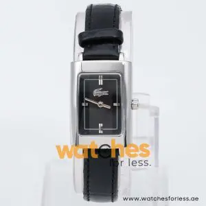 Lacoste Women’s Quartz Black Leather Strap Black Dial 21mm Watch 2000526