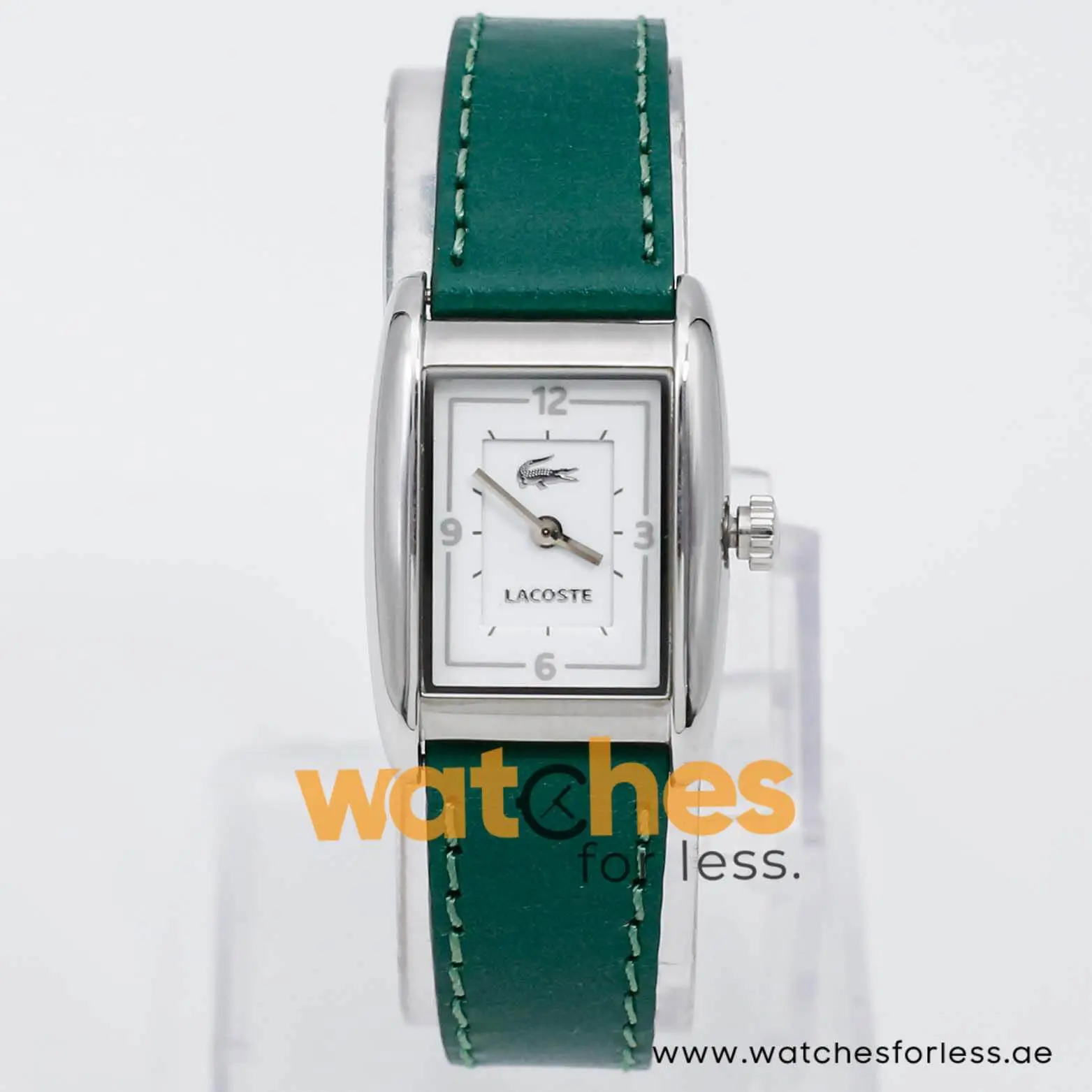 Lacoste Women’s Quartz Green Leather Strap White Dial 24mm Watch 2000641