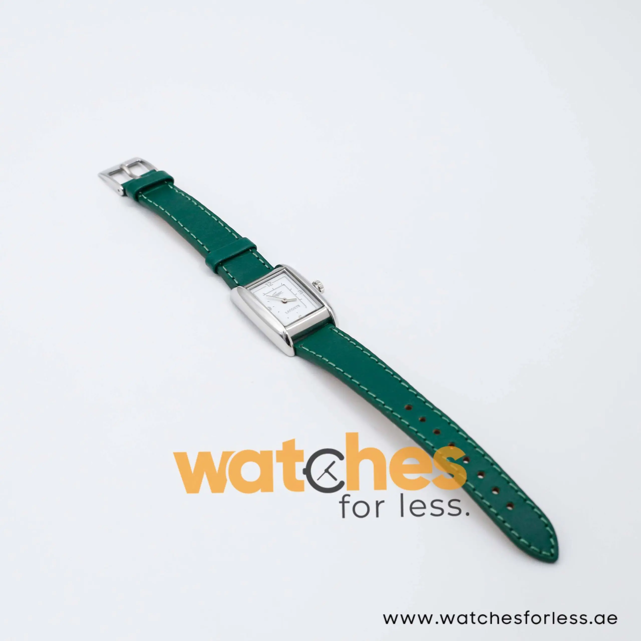 Lacoste Women’s Quartz Green Leather Strap White Dial 24mm Watch 2000639