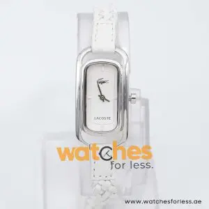 Lacoste Women’s Quartz White Leather Strap Silver Sunray Dial 20mm Watch 2000739