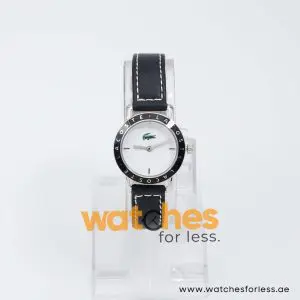Lacoste Women’s Quartz Black Leather Strap White Dial 28mm Watch 2000391 UAE DUBAI AJMAN SHARJAH ABU DHABI RAS AL KHAIMA UMM UL QUWAIN ALAIN FUJAIRAH
