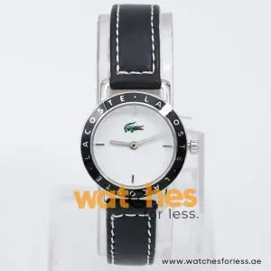 Lacoste Women’s Quartz Black Leather Strap White Dial 28mm Watch 2000391 UAE DUBAI AJMAN SHARJAH ABU DHABI RAS AL KHAIMA UMM UL QUWAIN ALAIN FUJAIRAH