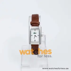 Lacoste Women’s Quartz Dark Brown Leather Strap White Dial 21mm Watch LC303140131/1 UAE DUBAI AJMAN SHARJAH ABU DHABI RAS AL KHAIMA UMM UL QUWAIN ALAIN FUJAIRAH