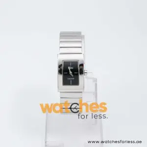 Lacoste Women’s Quartz Silver Stainless Steel Black Dial 21mm Watch 2000666
