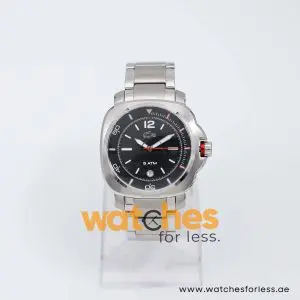 Lacoste Men’s Quartz Silver Stainless Steel Black Dial 43mm Watch 2010450