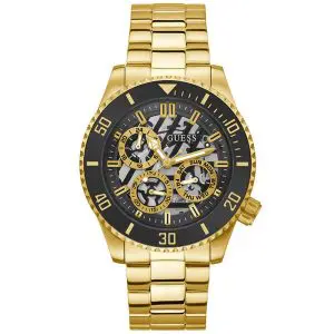 Guess Men’s Quartz Gold Stainless Steel Black Dial 45mm Watch GW0488G2 UAE DUBAI AJMAN SHARJAH ABU DHABI RAS AL KHAIMA UMM UL QUWAIN ALAIN FUJAIRAH