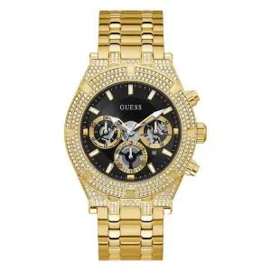 Guess Men’s Quartz Gold Stainless Steel Black Dial 44mm Watch GW0455G2 UAE DUBAI AJMAN SHARJAH ABU DHABI RAS AL KHAIMA UMM UL QUWAIN ALAIN FUJAIRAH