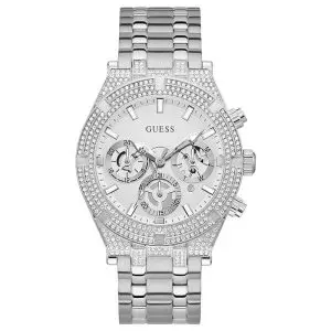 Guess Men’s Quartz Silver Stainless Steel Silver Dial 44mm Watch GW0455G1 UAE DUBAI AJMAN SHARJAH ABU DHABI RAS AL KHAIMA UMM UL QUWAIN ALAIN FUJAIRAH