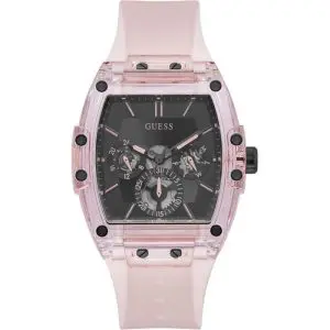 Guess Men’s Quartz Pink Silicone Strap Black Dial 43mm Watch GW0032G1 UAE DUBAI AJMAN SHARJAH ABU DHABI RAS AL KHAIMA UMM UL QUWAIN ALAIN FUJAIRAH