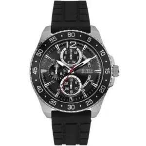 Guess Men’s Quartz Black Silicone Strap Black Dial 46mm Watch W0798G1 UAE DUBAI AJMAN SHARJAH ABU DHABI RAS AL KHAIMA UMM UL QUWAIN ALAIN FUJAIRAH