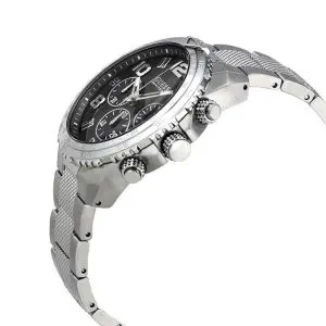 Guess Men’s Quartz Silver Stainless Steel Black Dial 46mm Watch W0598G2 UAE DUBAI AJMAN SHARJAH ABU DHABI RAS AL KHAIMA UMM UL QUWAIN ALAIN FUJAIRAH