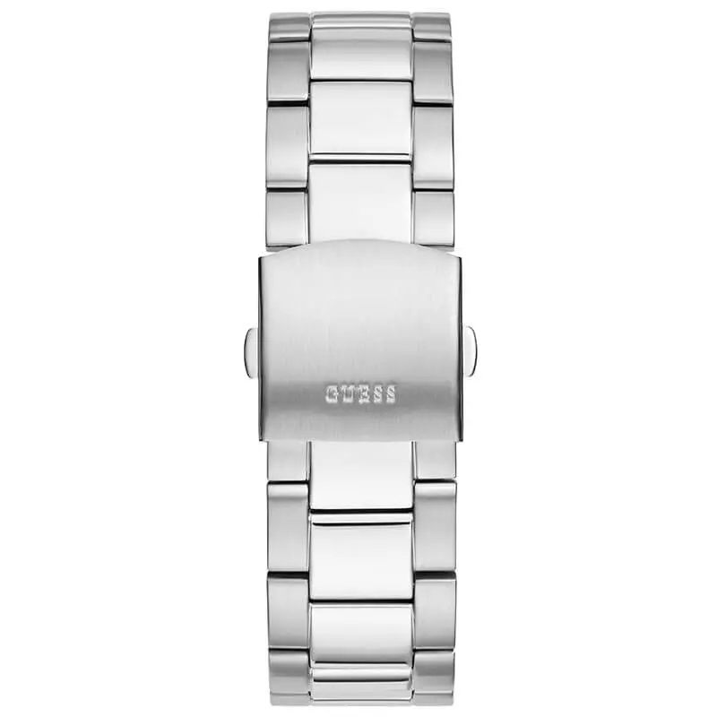Guess Men’s Quartz Silver Stainless Steel Black Dial 46mm Watch GW0390G1 UAE DUBAI AJMAN SHARJAH ABU DHABI RAS AL KHAIMA UMM UL QUWAIN ALAIN FUJAIRAH