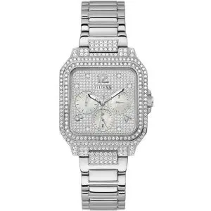 Guess Women’s Quartz Silver Stainless Steel Silver Dial 35mm Watch GW0472L1 UAE DUBAI AJMAN SHARJAH ABU DHABI RAS AL KHAIMA UMM UL QUWAIN ALAIN FUJAIRAH