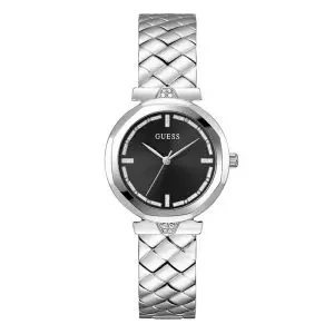 Guess Women’s Quartz Silver Stainless Steel Black Dial 34mm Watch GW0613L1 UAE DUBAI AJMAN SHARJAH ABU DHABI RAS AL KHAIMA UMM UL QUWAIN ALAIN FUJAIRAH